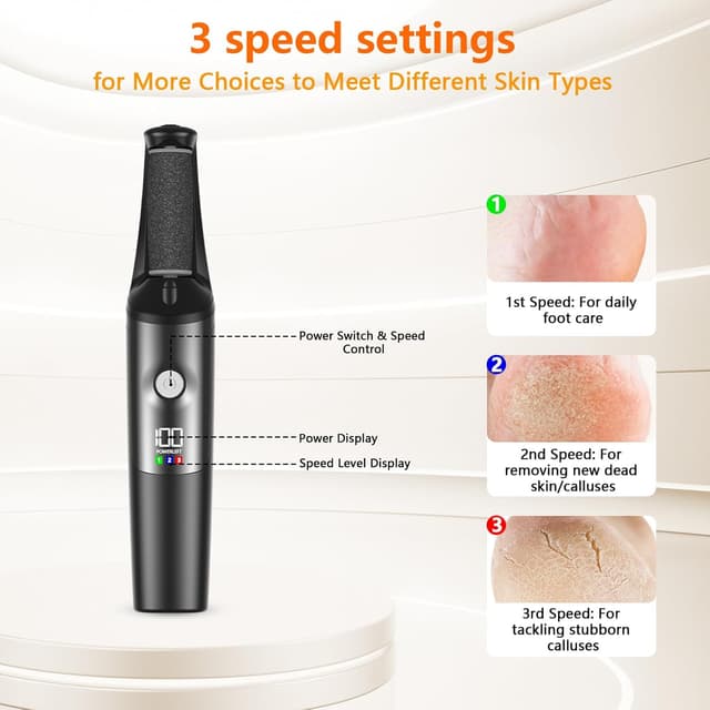 Detalle de PKBD Electric Foot File, 1200 mAh