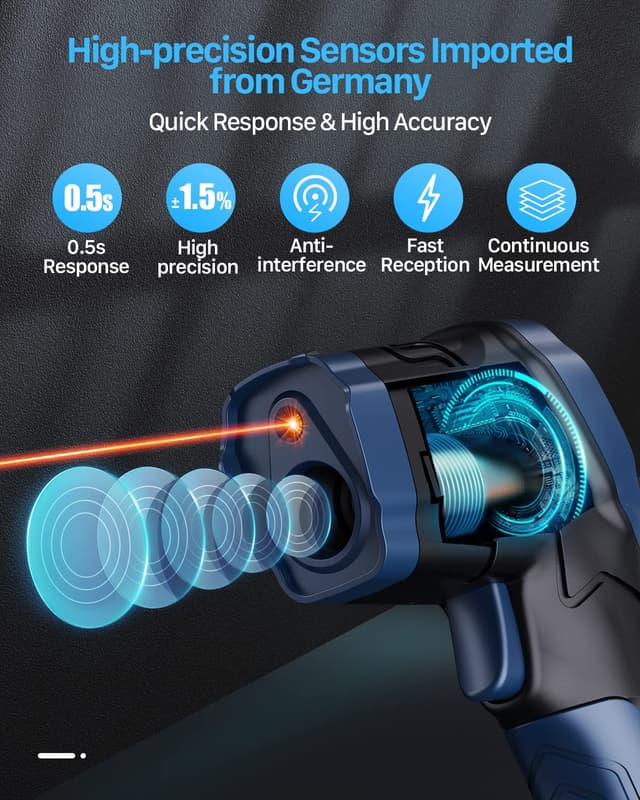 Thumbnail 2 de Eventek Infrarot Thermometer -50°C bis 600°C