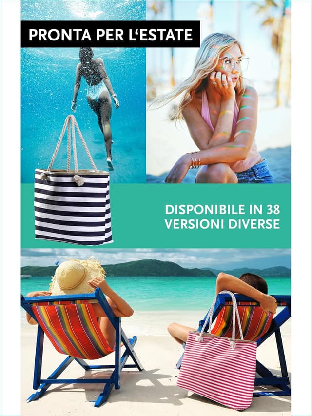 Thumbnail 4 de DonDon DonDon Grande borsa da spiaggia 58 cm