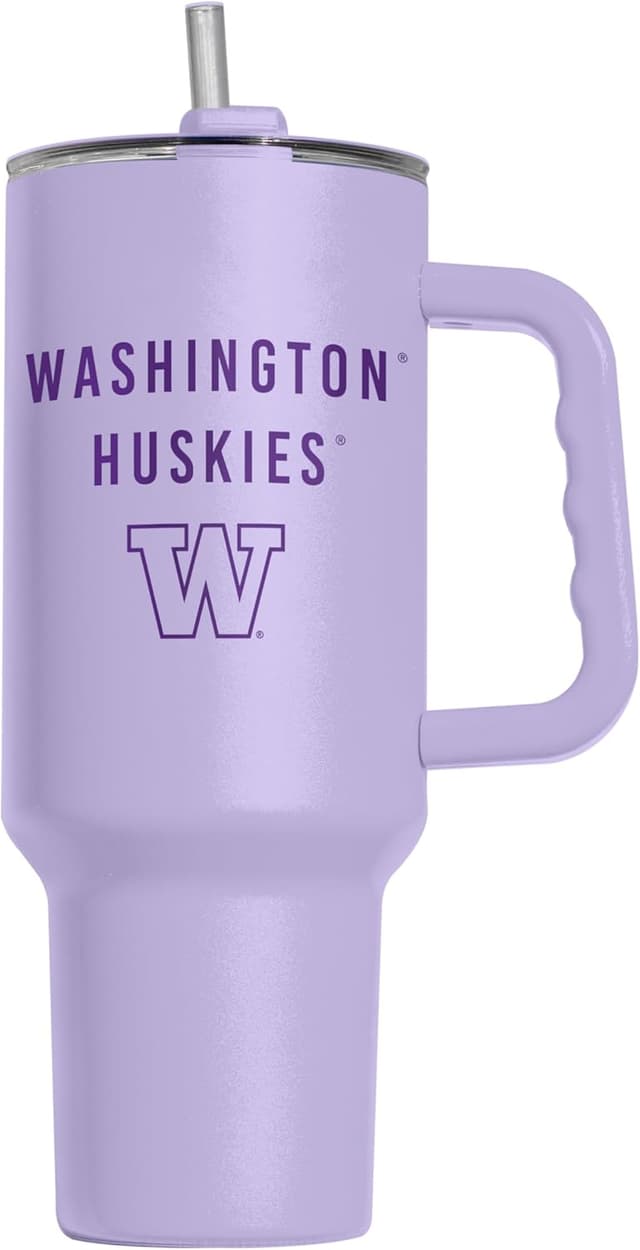 Detalle 2 de Logo Brands NCAA Jackson State Tigers 40 oz Berry Tumbler with Handle