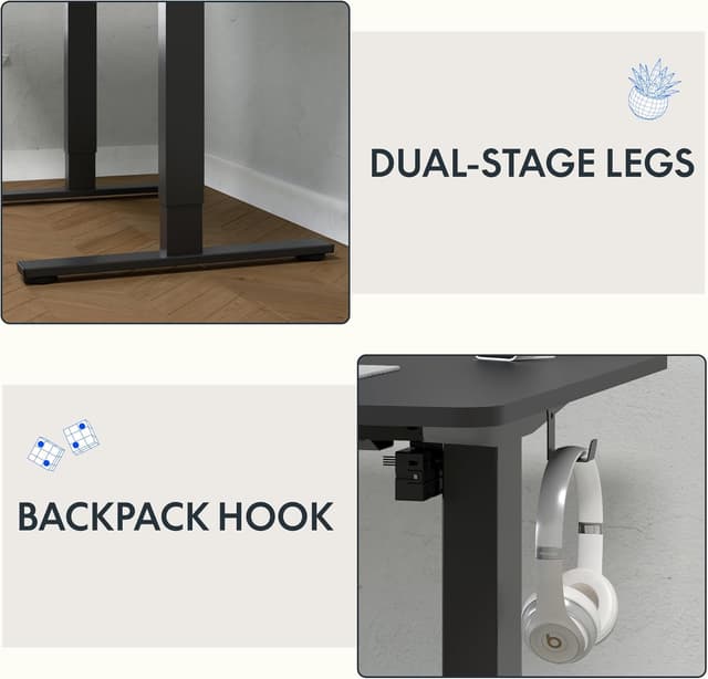 Thumbnail 5 de FLEXISPOT EN1 MAX Escritorio elevable 120x80