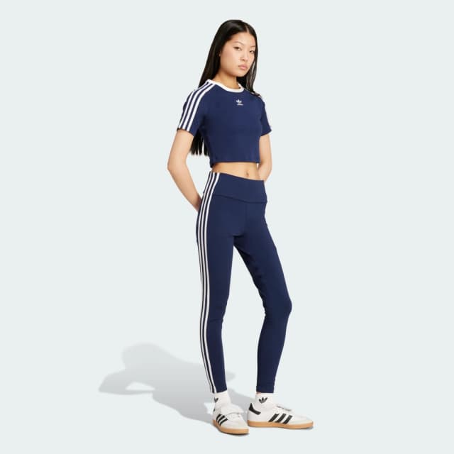 Detalle de adidas Mallas Adicolor CO 3 bandas en azul