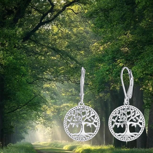 Thumbnail 4 de Micory Damen Hängend Ohrringe 925 Silber