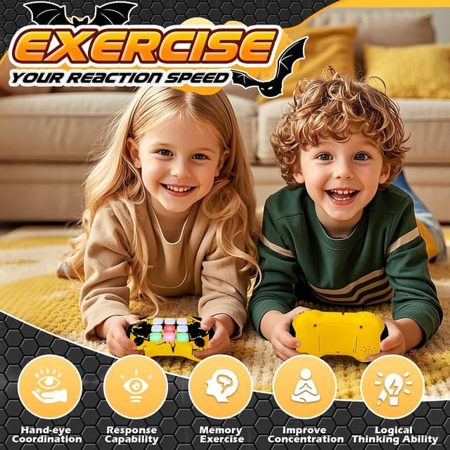 Detalle 2 de Eichhoo Quick Push Pop Kids Sensory Handheld Games Console (Autism Toys) for Ages 5–12