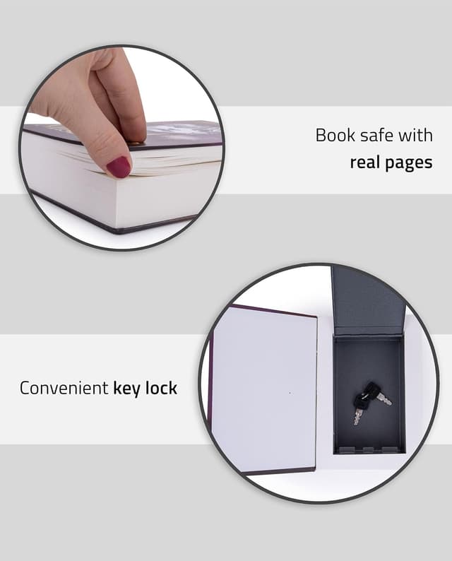 Detalle de Toys4Boys coffre-fort secret en forme de livre pour clés, argent et bijoux cachés