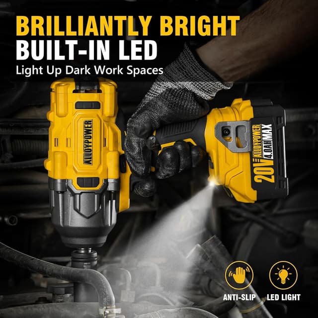 Thumbnail 4 de ALLOYPOWER Cordless Brushless Impact Wrench 1475 ft-lbs