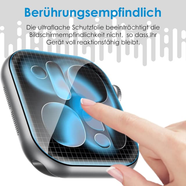 Detalle 2 de UniqueMe Schutzfolie für Apple Watch Series 11 46mm 8er Set