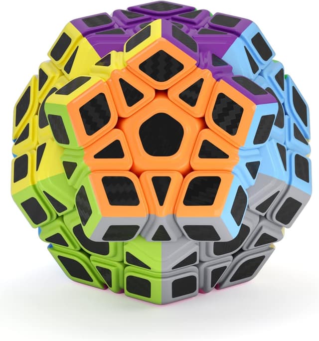 Detalle 1 de ROXENDA Dodecahedron Cube & Pentagon Speed Cube (Stickerless) for smooth turning