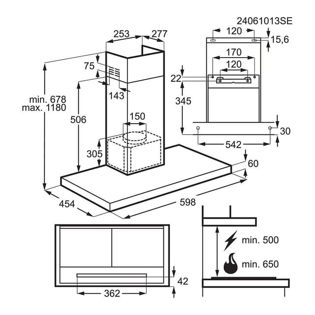 Thumbnail 1 de Electrolux LFT816K campana integrada 60 cm 🏠