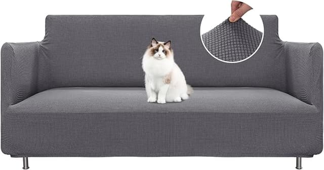 Detalle de BellaHills fundas sofá SÖDERHAMN 3+2 plazas antimanchas gris 🛋