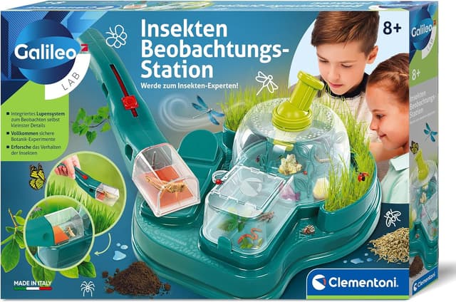 Detalle de Clementoni Galileo Lab Insekten Beobachtungs-Station (59460) – Forschungsstation für Insekten, Raupen & Schmetterlinge ab 7 Jahren