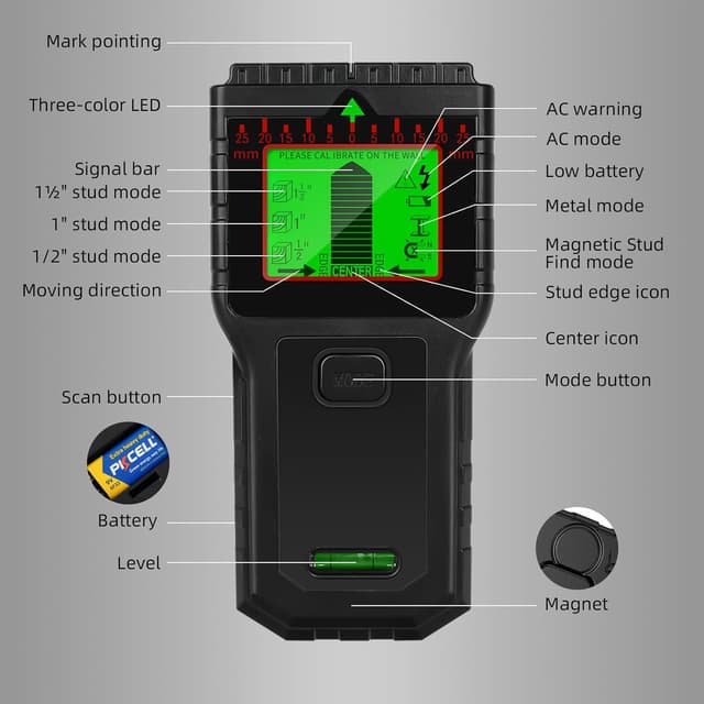 Detalle 2 de 8 in 1 Stud Finder Wall Scanner