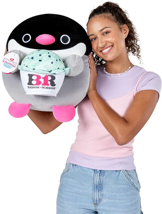 Detalle de Snackles Series 2 – Penguin Plüschspielzeug (lizenziertes Snacks-Design) mit 35 cm Kuschelgröße