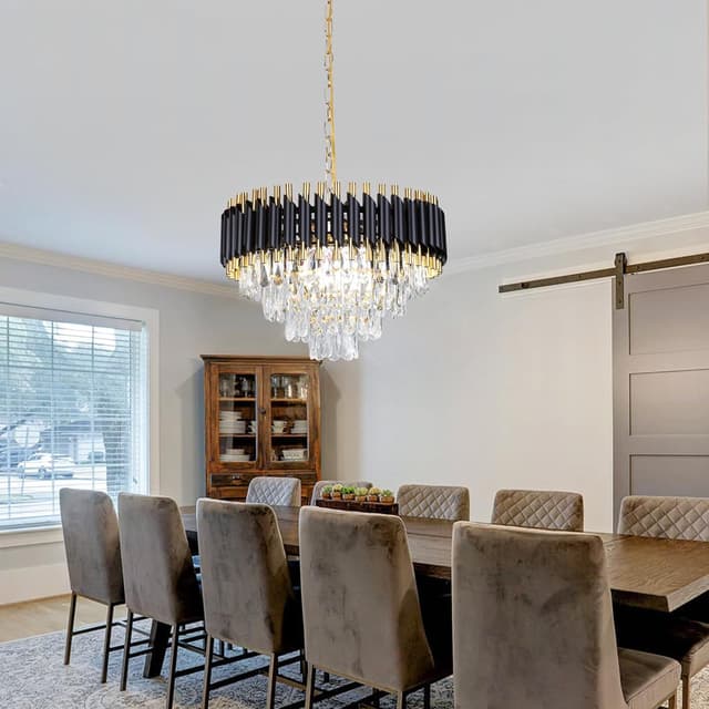 Thumbnail 3 de FRIXCHUR 20" Modern Crystal Chandelier