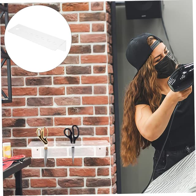 Thumbnail 6 de FOMIYES Wall-Mounted Scissor Holder (Multi-Slot Acrylic Salon Organiser) for Hairdresser Tools