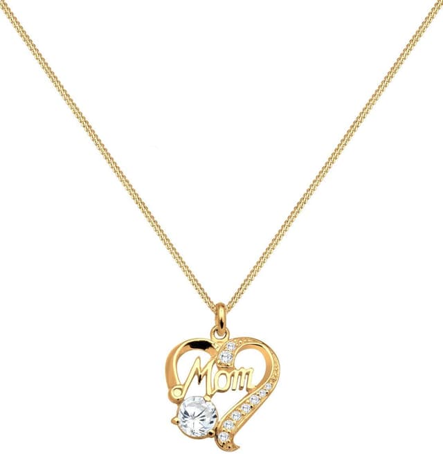 Detalle 2 de Elli Damen-Kette Herz 45 cm 925 Silber