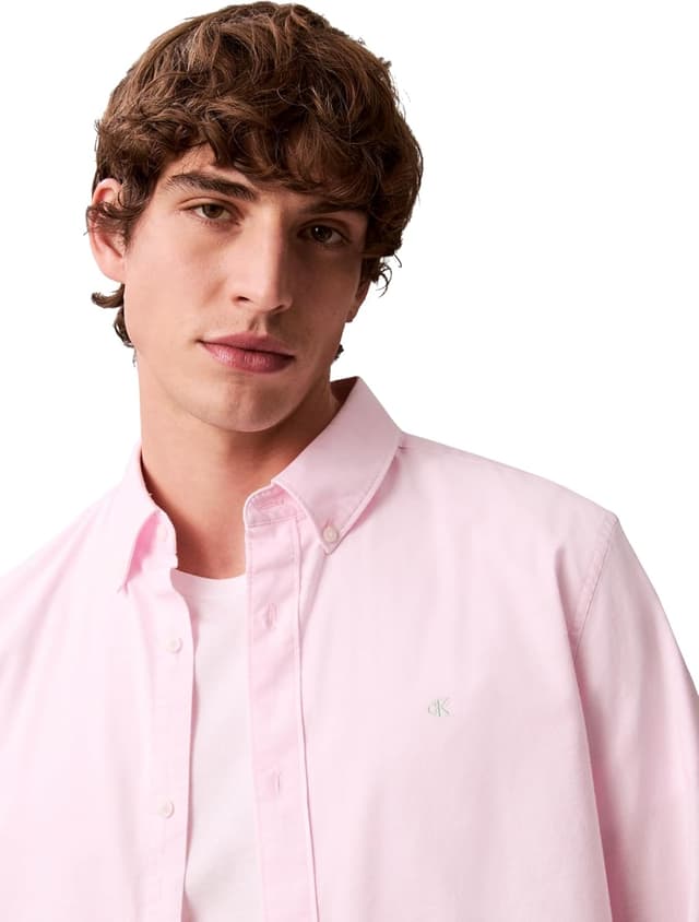 Detalle de Calvin Klein Men’s Classic Solid Oxford Shirt