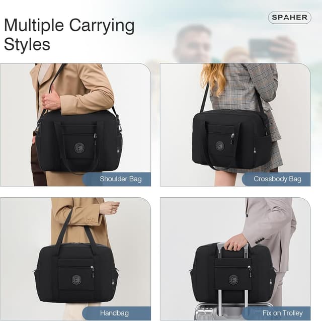 Detalle de Sac de voyage cabine SPAHER 2X (40x30x25 cm, 30 L) imperméable avec trousse de toilette