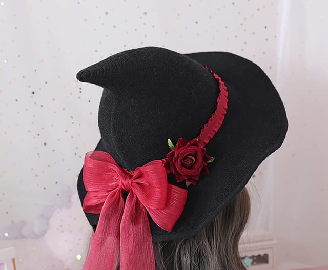 Thumbnail 5 de HKSICHENGKEJIUK Witch Hat With Rose Bow