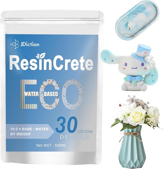 Detalle de JDiction ResinCrete 5000g Water Based Casting Resin (for beginners) – terrazzo & coating