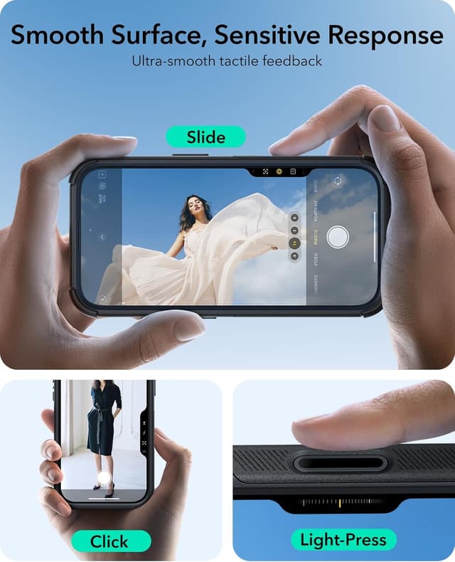 Detalle de ESR for iPhone 16 Pro Case (Cyber Series) with MagSafe Compatibility and Camera Control Button, Black