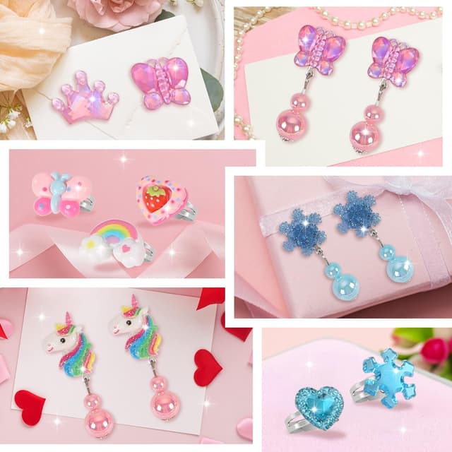 Thumbnail 3 de 34-Piece Kids Jewelry Set for Ages 3–8