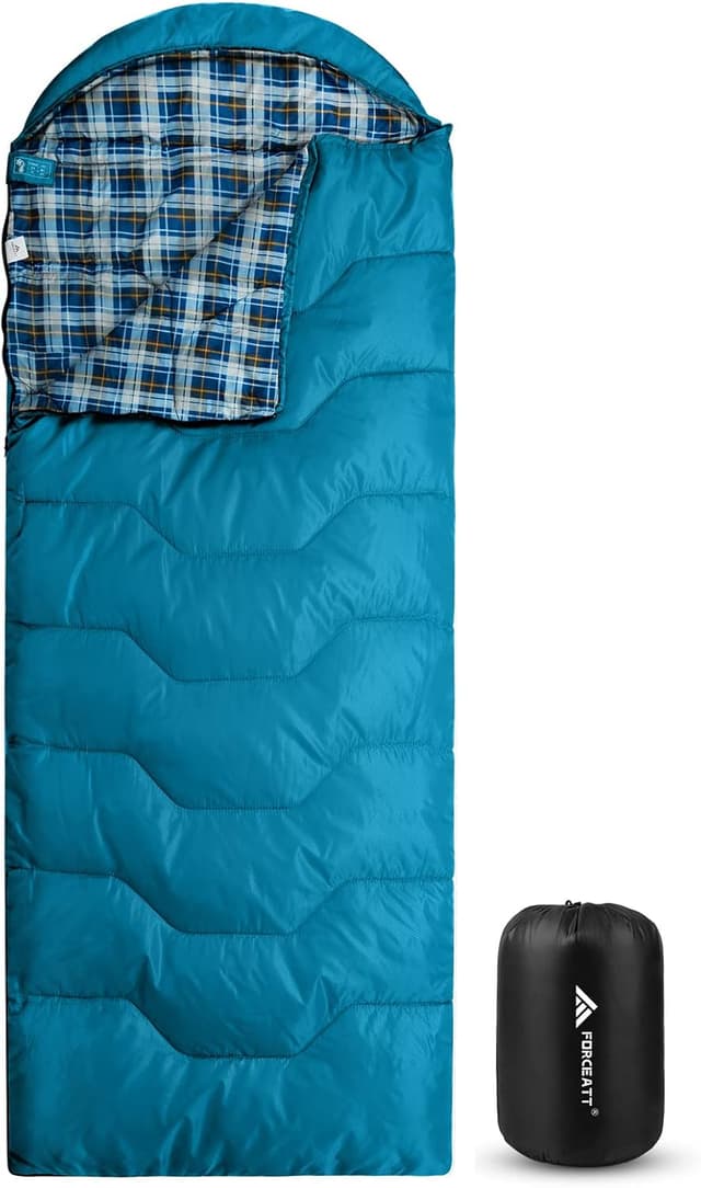 Detalle de Forceatt Sacco a Pelo 4 Stagioni in flanella, da -8°C a 15°C (1,45 kg) per adulti