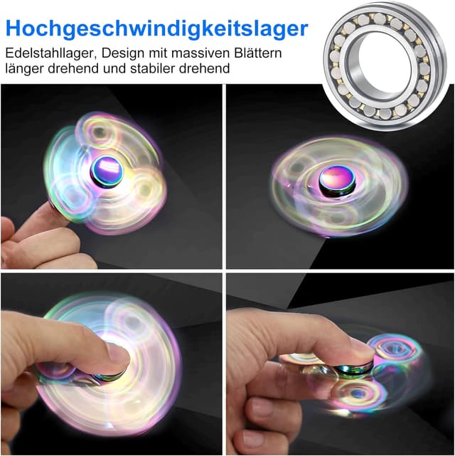 Thumbnail 5 de Coolden Fidget Spinner Metall Tri-Spinner 2–5 Min