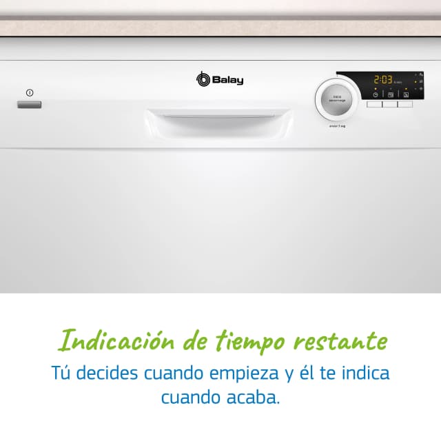 Detalle de Balay 3VS506BP lavavajillas 12 servicios