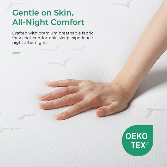 Detalle 2 de Uliyati Single 90x190x16CM Gel & Bamboo Charcoal Memory Foam Mattress (Medium)