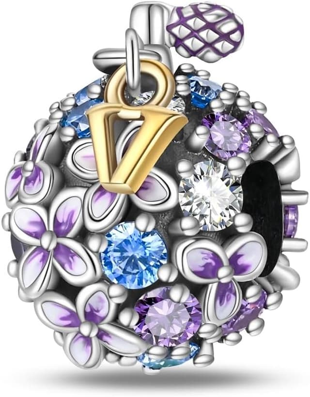 Detalle de Pandach Damen Charm-Anhänger aus 925 Sterling Silber für Armband & Kette (C17-kompatibel)