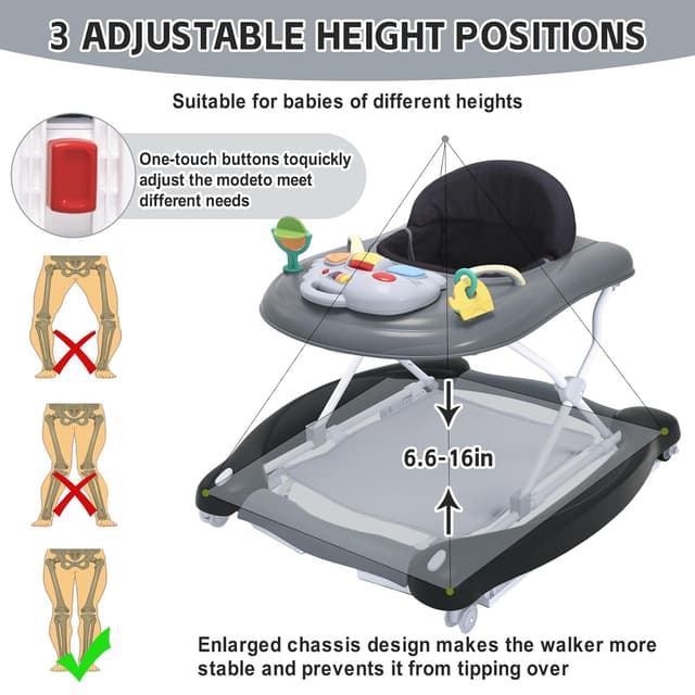 Thumbnail 6 de 5 in 1 Foldable Baby Walker Adjustable Height 🚼