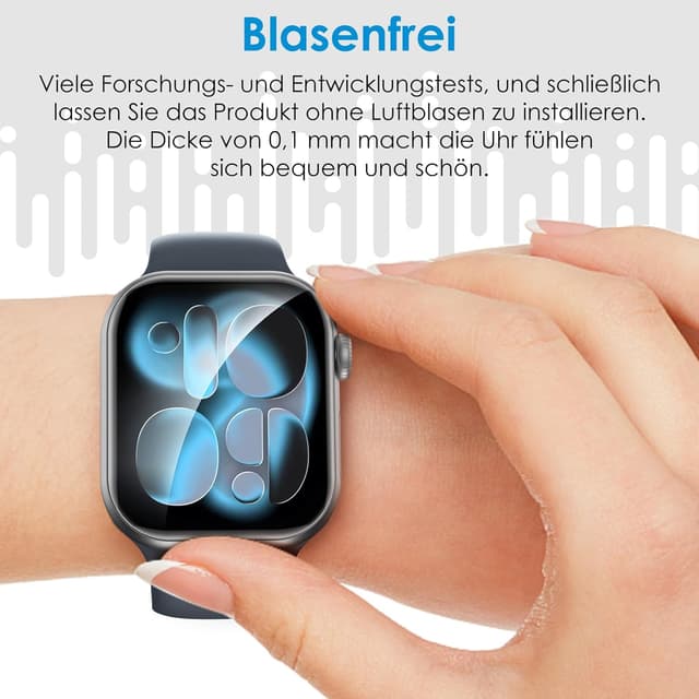 Detalle de UniqueMe Schutzfolie für Apple Watch Series 11 46mm 8er Set
