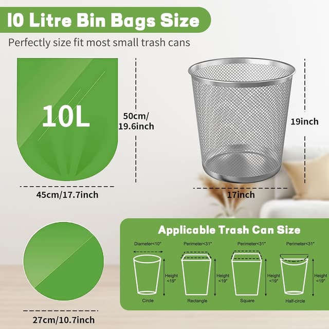 Thumbnail 1 de BODFPPC Biodegradable Bin Bags 150 Pack 10L