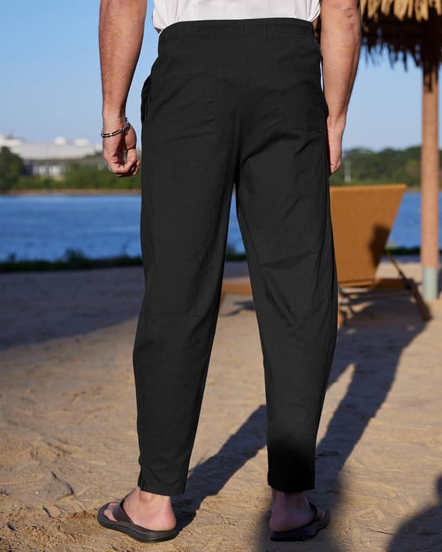 Detalle 2 de YAOBAOLE Pantalon lin coton 75%