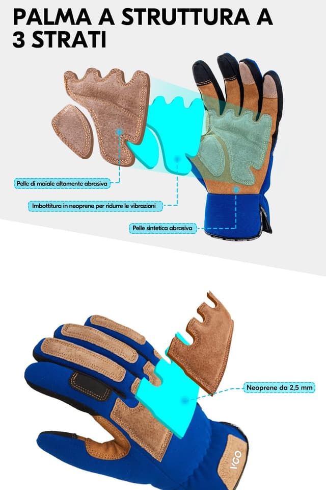 Thumbnail 4 de Vgo... Guanti Lavoro Invernali 1 paio