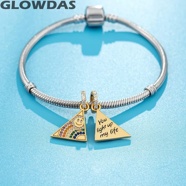 Thumbnail 2 de Rose Gold Valentines Day Charms 11.2×24.5mm