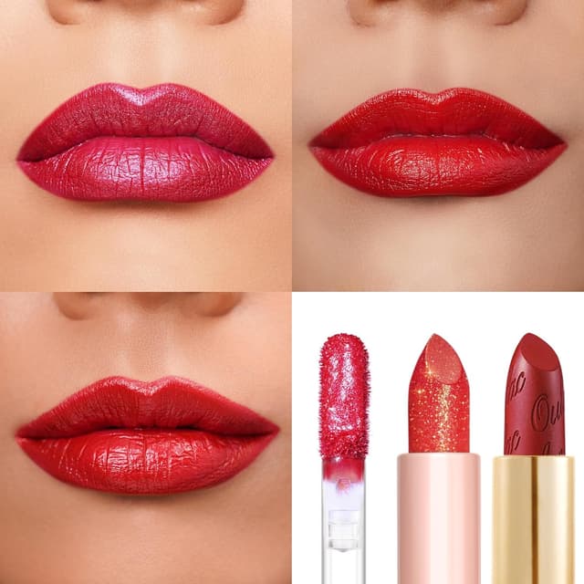 Thumbnail 2 de OULAC Red Metallic Lipstick Kit 3pcs
