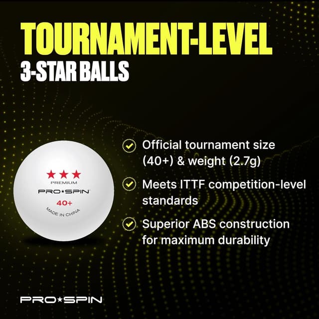 Thumbnail 2 de PRO-SPIN Ping Pong Balls 40+ 3-Star