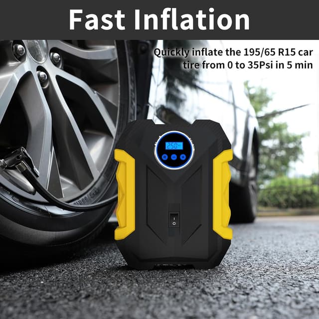 Thumbnail 3 de Digital Air Compressor Portable Tire Inflator 12V