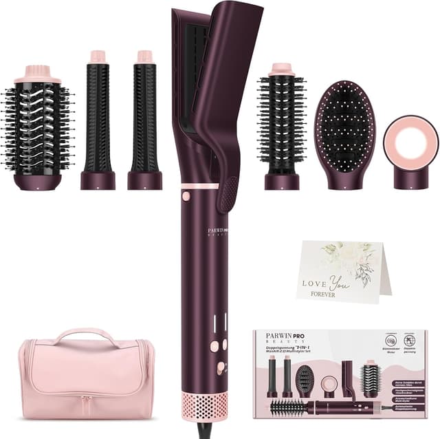 Detalle de AirStyler MaxAIR 2.0 7 en 1 automatique (double tension) fer à friser, lisseur et brosses — Jasper Plum