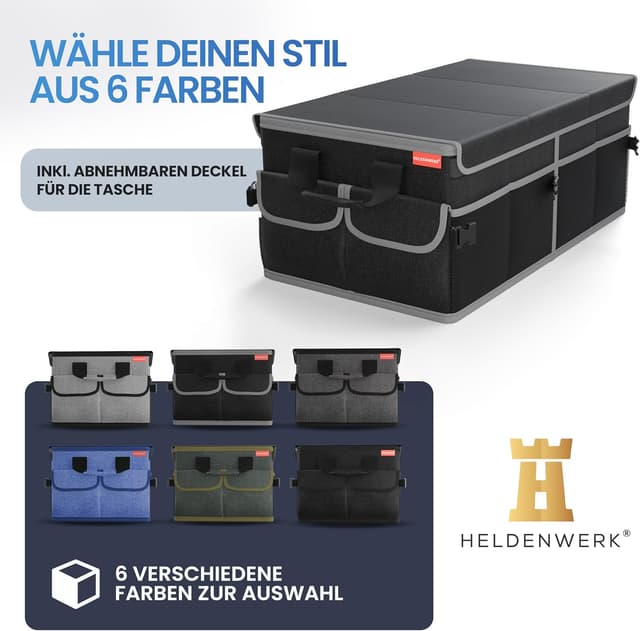 Thumbnail 6 de HELDENWERK Premium Kofferraum-Organizer mit Deckel, faltbar und rutschfest