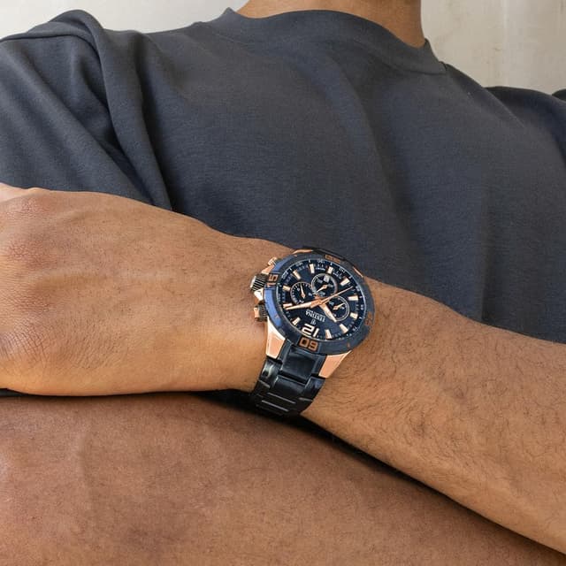 Detalle 2 de Festina Herren Analog-Uhr F20524/1 Special Editions – Edelstahl 316L, blaues Zifferblatt, Quarz-Chronograph, Kalender