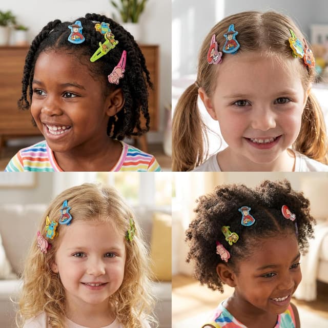 Detalle de Townley Girl Toy Story Hair Accessories Set for Girls – clips, bows, scrunchies and hair ties