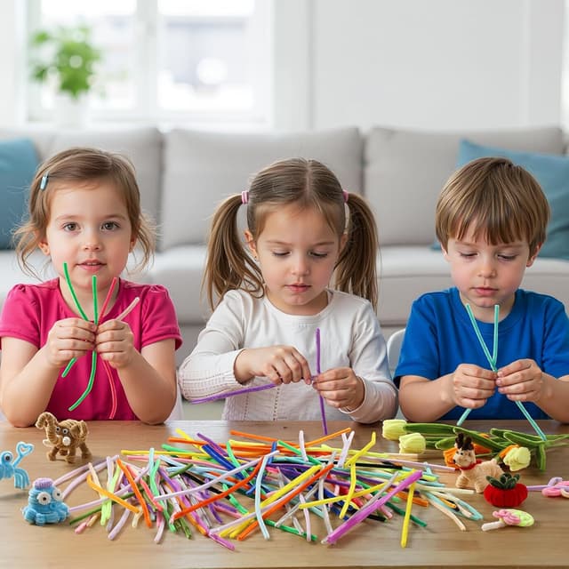 Thumbnail 6 de POIKSHARK 1500 PCS Pipe Cleaners 12 inch craft ✂