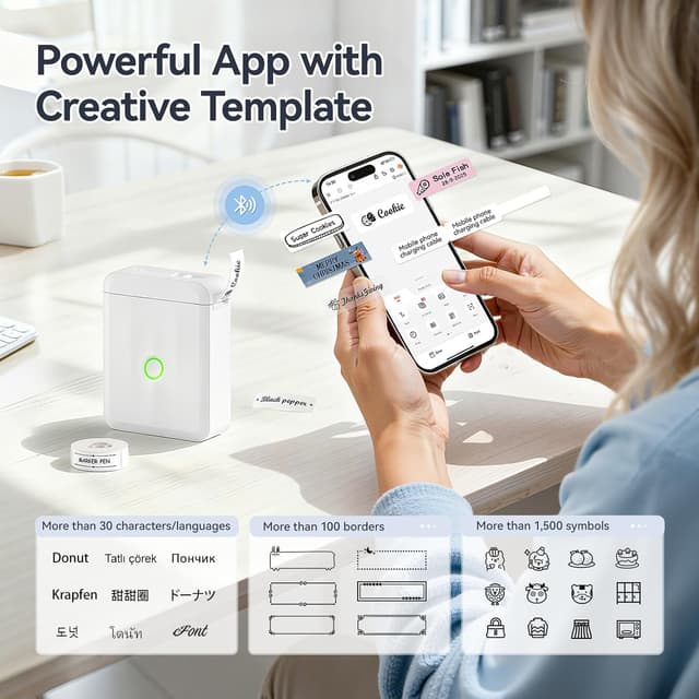 Detalle 1 de NIIMBOT D110 Mini Label Maker Bluetooth 1️⃣ 🎫