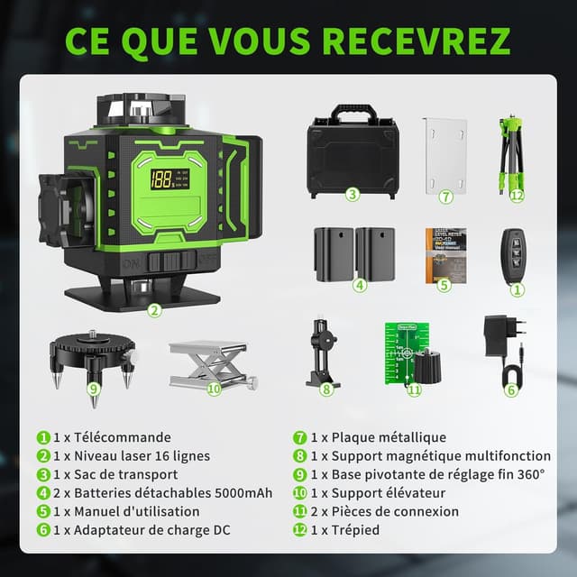 Thumbnail 5 de Nivel láser autonivelante 360° 16 líneas
