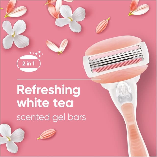 Detalle 2 de Gillette Venus Comfortglide Spa Breeze women’s razor (8 blades) with 3 built-in blades