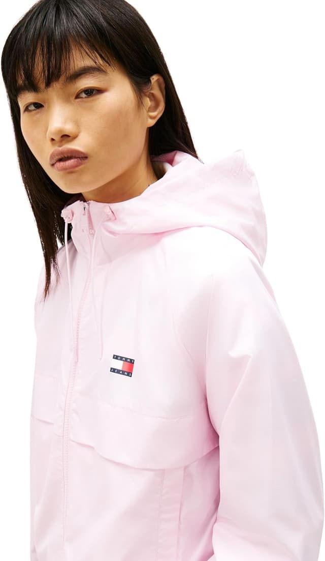 Detalle de Tommy Jeans Donna Giacca a vento Essential con cappuccio