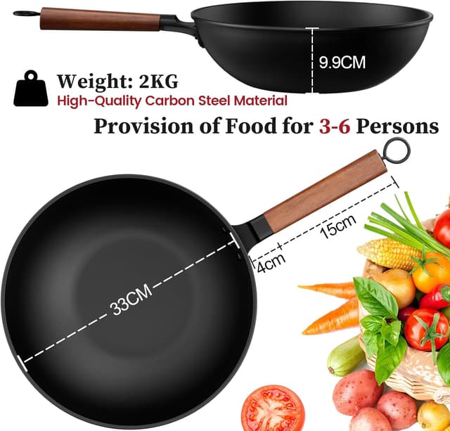 Thumbnail 5 de Jobin 33 cm Non-stick Carbon Steel Wok for 4–6 people